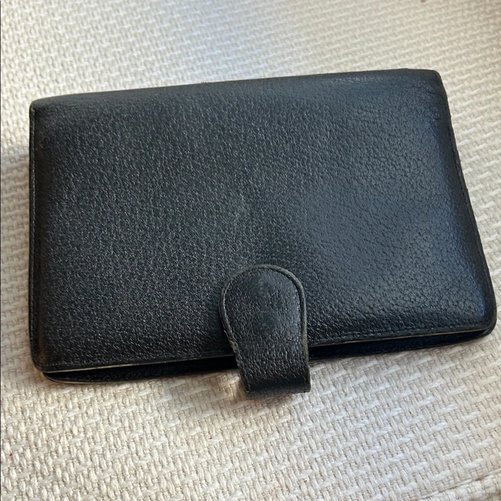 Gucci Black Leather Planner